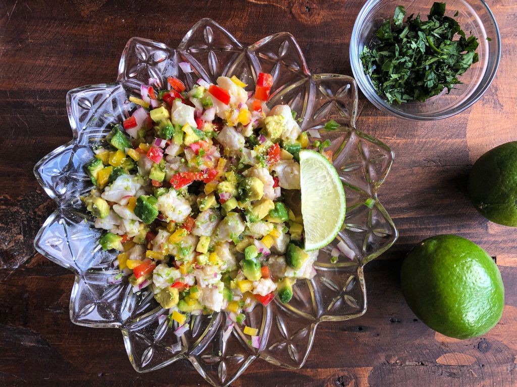 Red Snapper Ceviche with Lime and Cilantro