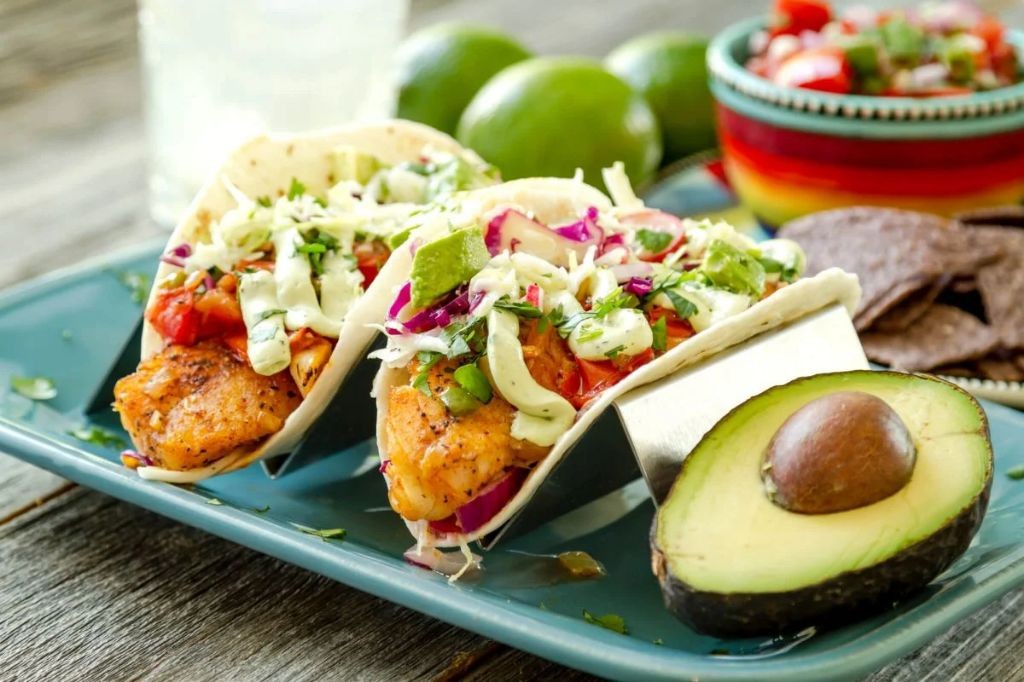 Red Snapper Fillet Tacos with Avocado Crema