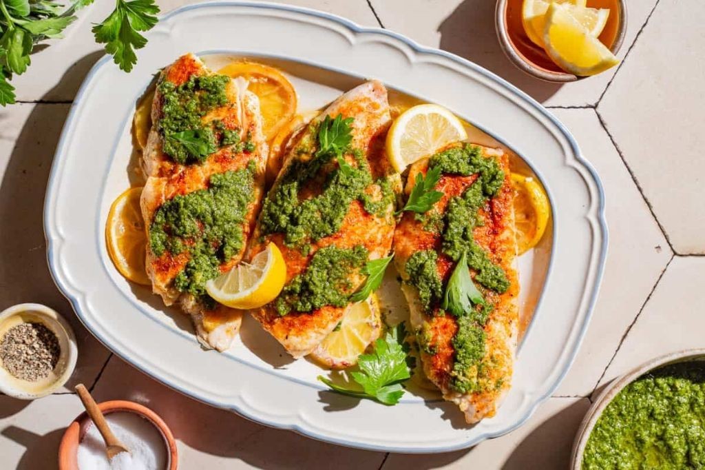 Red Snapper Fillet with Skin and Mediterranean Herb Crust