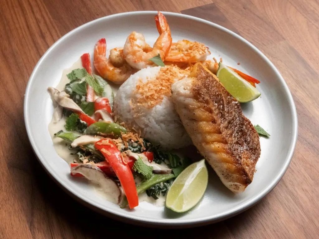 Red Snapper Fillet with Skin in Thai Green Curry