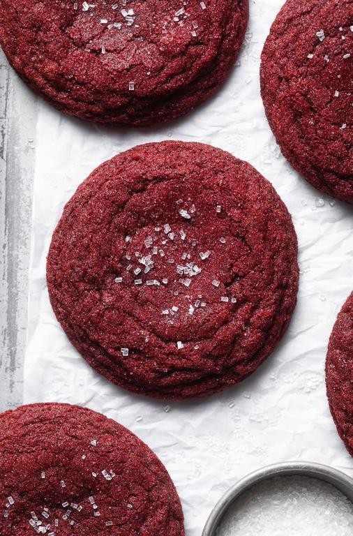 Red Velvet Cookies with a Brown Butter Glaze