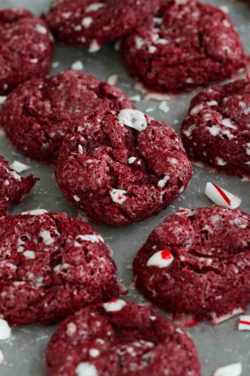 Red Velvet Cookies with a Peppermint Twist