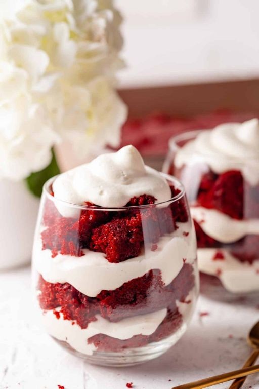 Red Velvet Cream Cheese Dessert Shells