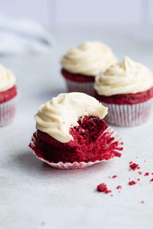 Red Velvet Cupcakes with Cream Cheese Frosting