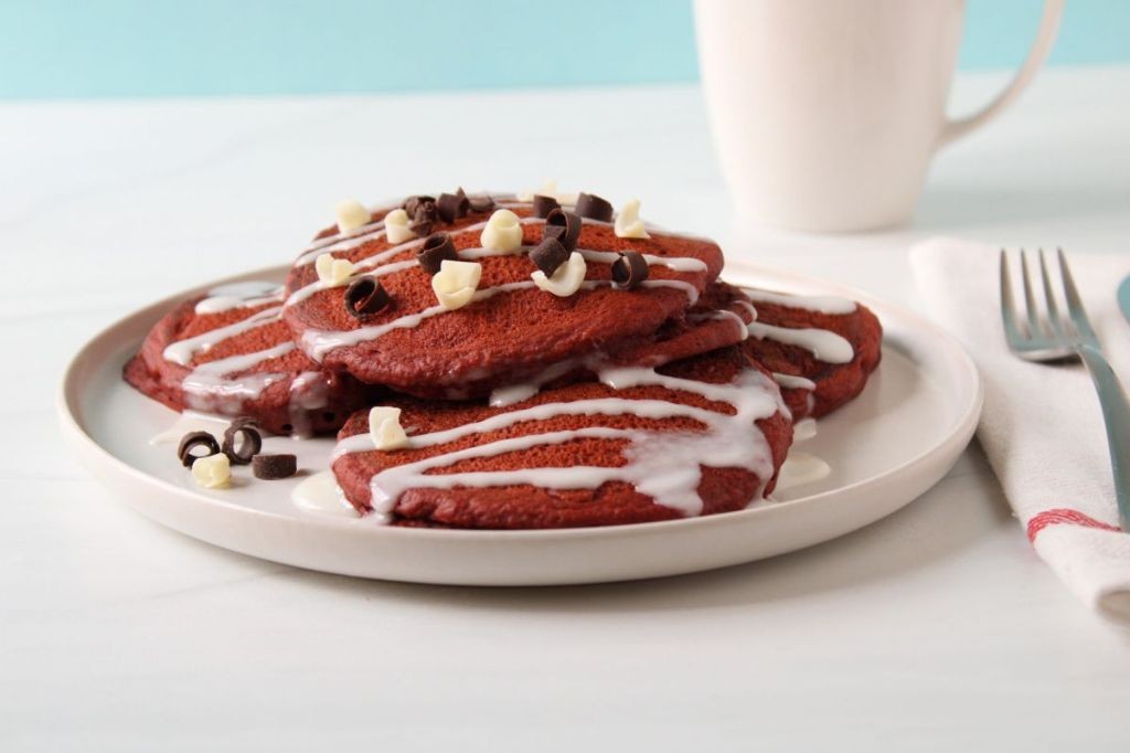 Red Velvet Sweet Cream Pancakes