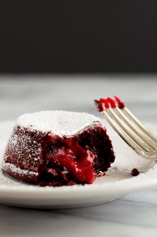 Red Velvet Volcano Cake with Cream Cheese Filling