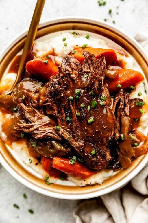 Red Wine Braised Steak with Buttery Noodles