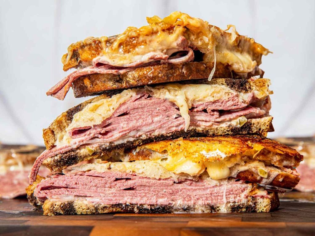 Reuben Sandwich with Homemade Sauerkraut