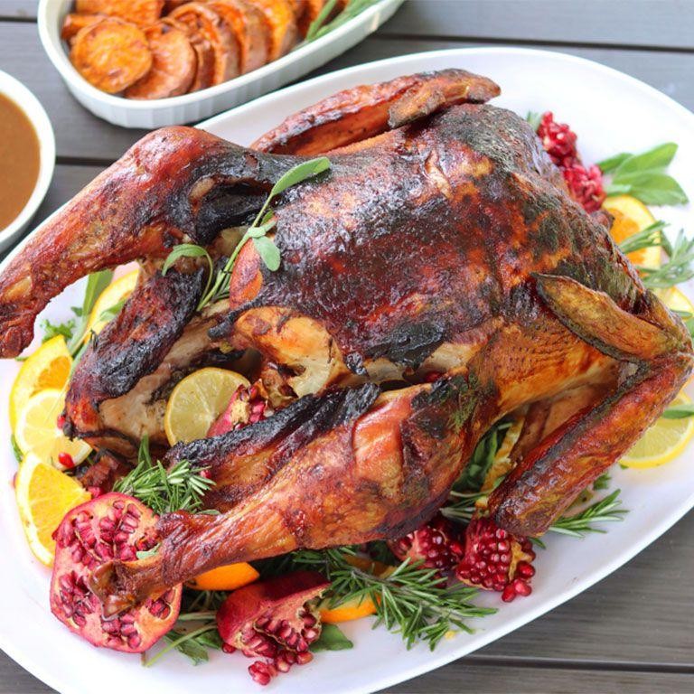 Rhubarb and Sage Roasted Turkey