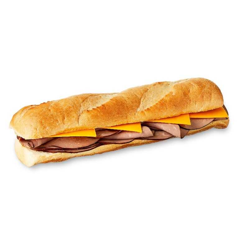 Roast Beef and Cheddar Submarine Sandwich