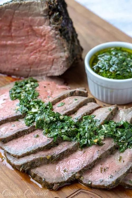Roast Beef with Chimichurri Sauce