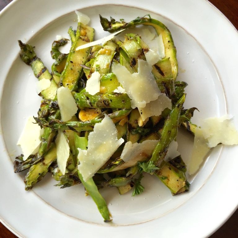 Roasted Asparagus with Pecorino Romano Shavings