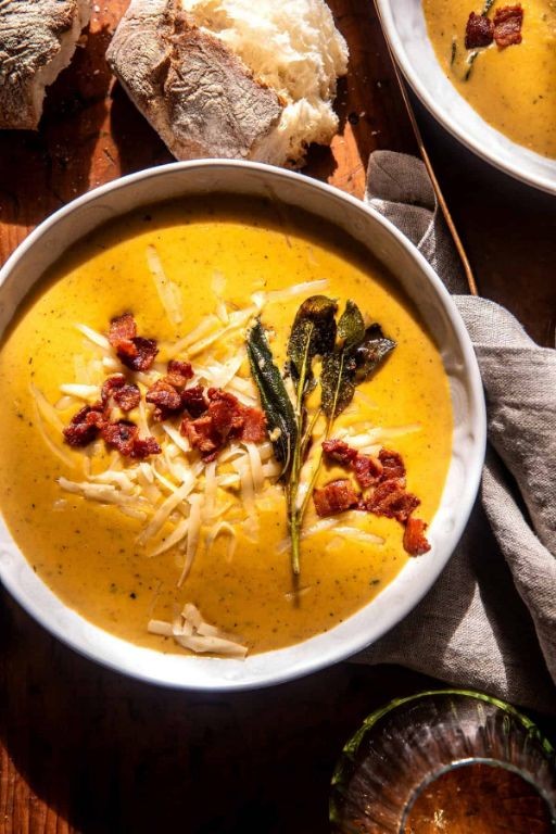 Roasted Butternut Squash Soup with Sage