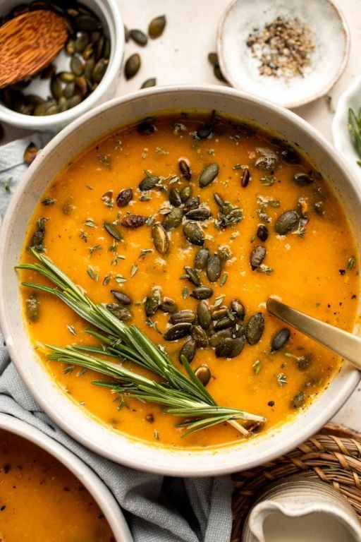 Roasted Butternut Squash Soup with Thyme