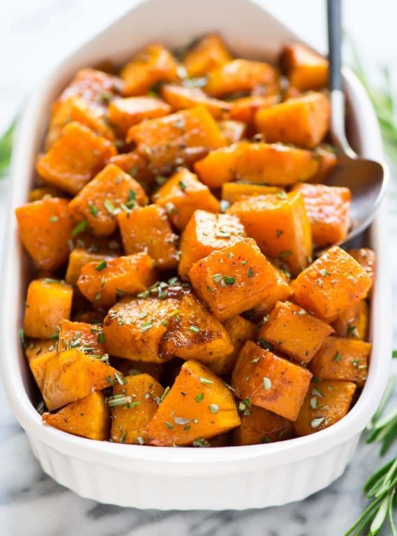 Roasted Butternut Squash with Cinnamon