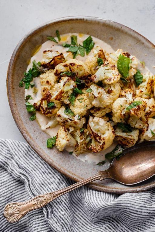 Roasted Cauliflower with Tahini Drizzle