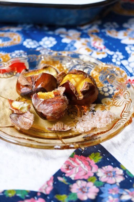 Roasted Chestnuts with Rosemary and Sea Salt