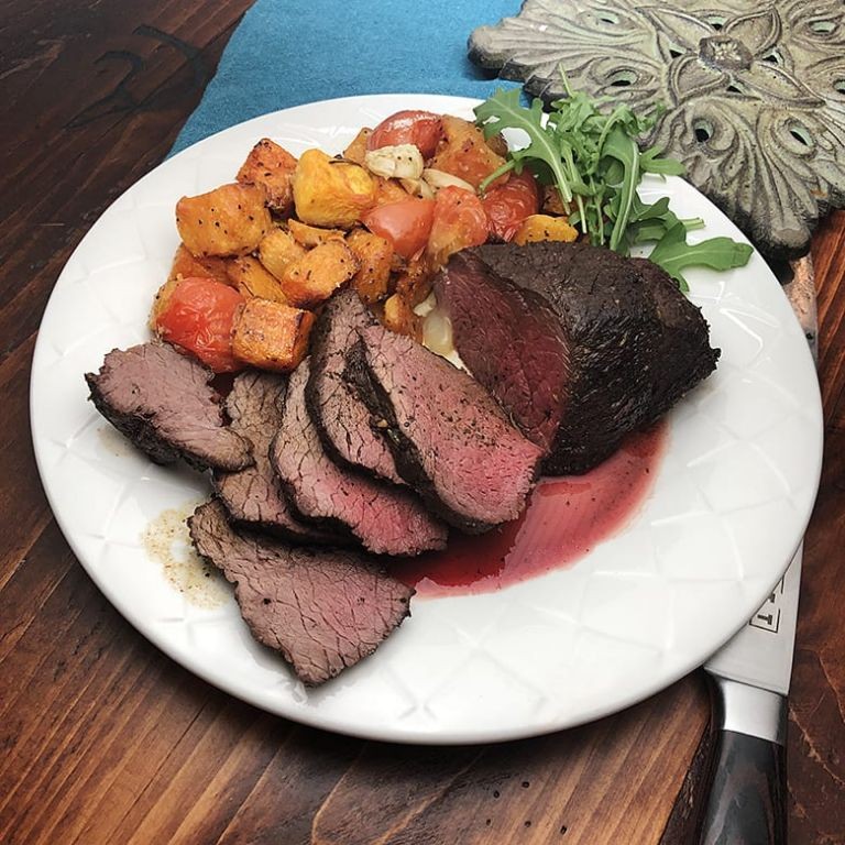 Roasted Elk with Garlic and Herb Rub