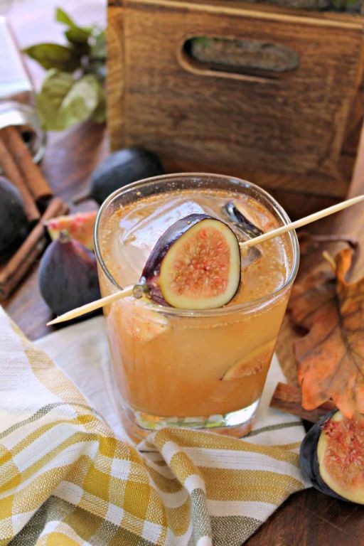 Roasted Fig and Honey Bourbon Cocktail