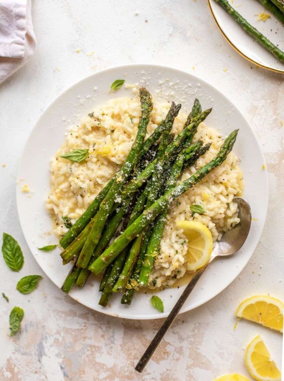 Roasted Garlic and Asparagus Risotto