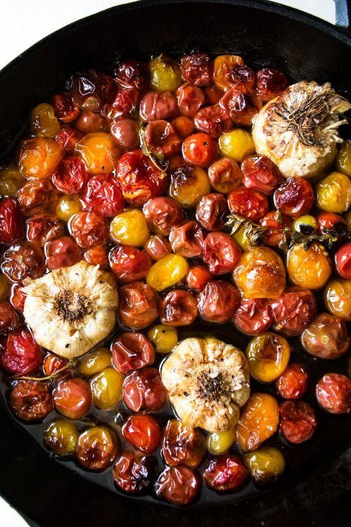 Roasted Grape Tomatoes with Garlic and Herbs
