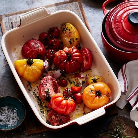 Roasted Heirloom Tomatoes with Garlic and Thyme