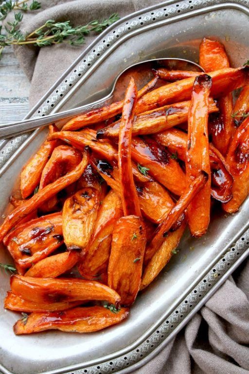 Roasted Honey Glazed Carrots with Thyme