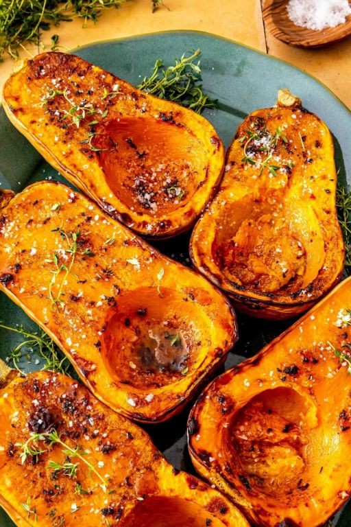 Roasted Honey Nut Squash with Maple Glaze