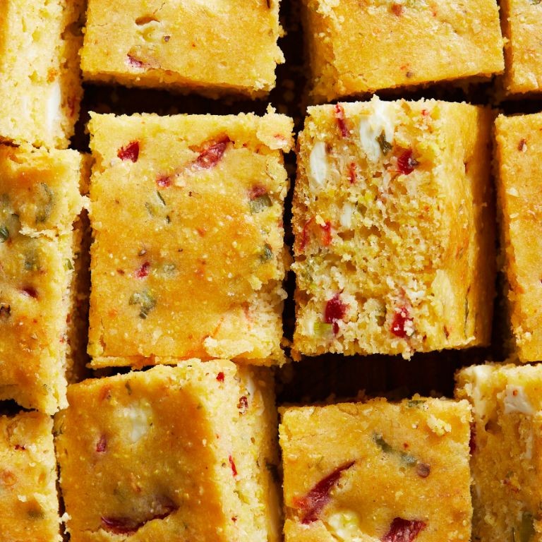 Roasted Red Pepper Mexican Cornbread
