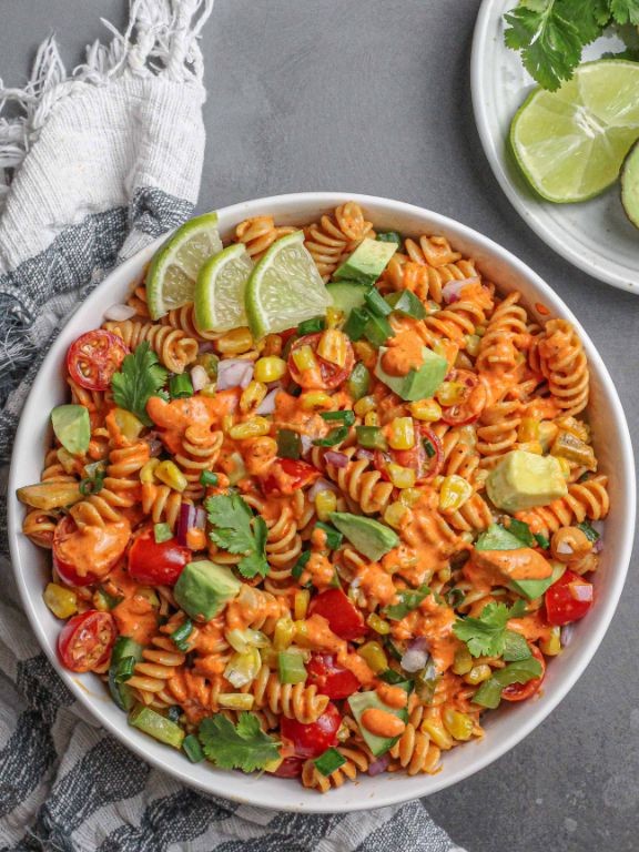 Roasted Red Pepper Pasta Salad