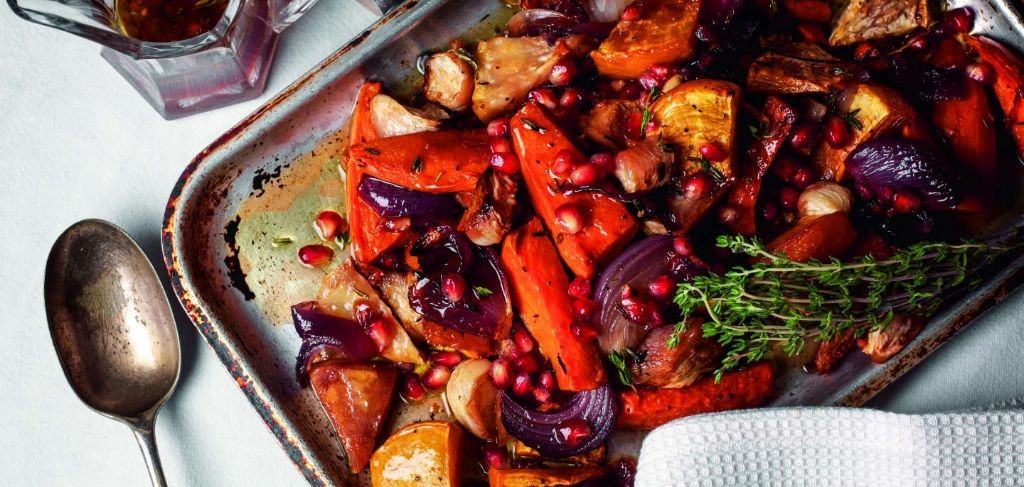 Roasted Root Vegetables with Pomegranate