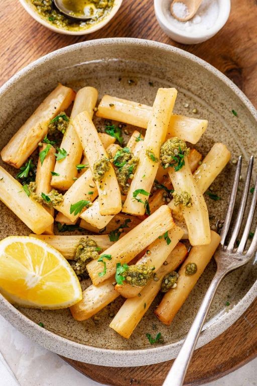 Roasted Salsify with Garlic and Thyme