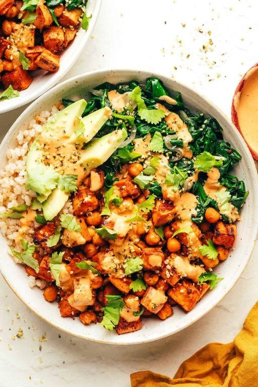 Roasted Sweet Potato and Chickpea Bowl
