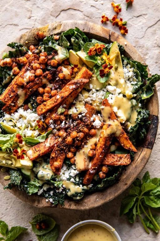 Roasted Sweet Potato and Kale Salad