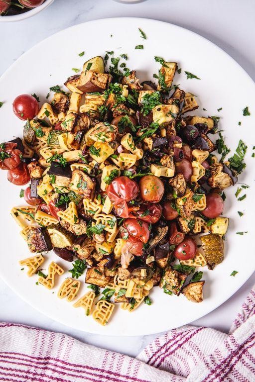 Roasted Vegetable Casarecce with Balsamic Glaze