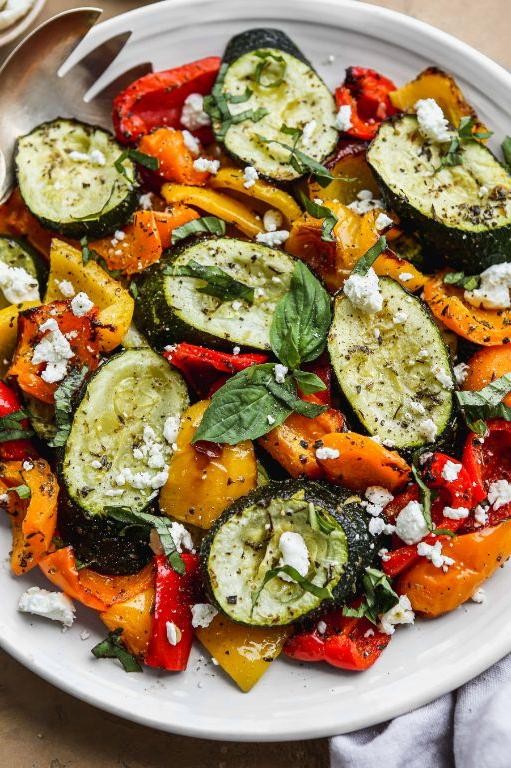 Roasted Zucchini and Bell Pepper Medley