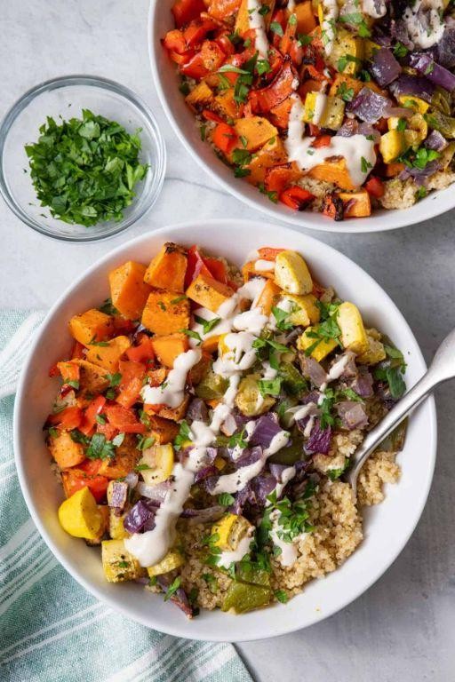 Roasted vegetable quinoa bowl