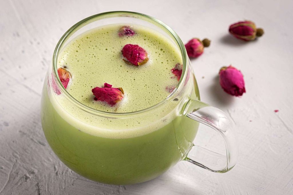 Rose Matcha Latte