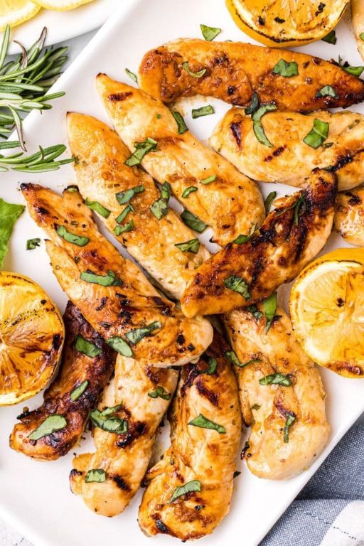 Rosemary Garlic Grilled Chicken Strips