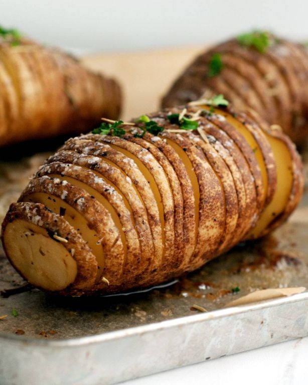 Rosemary Garlic Hasselback Potatoes