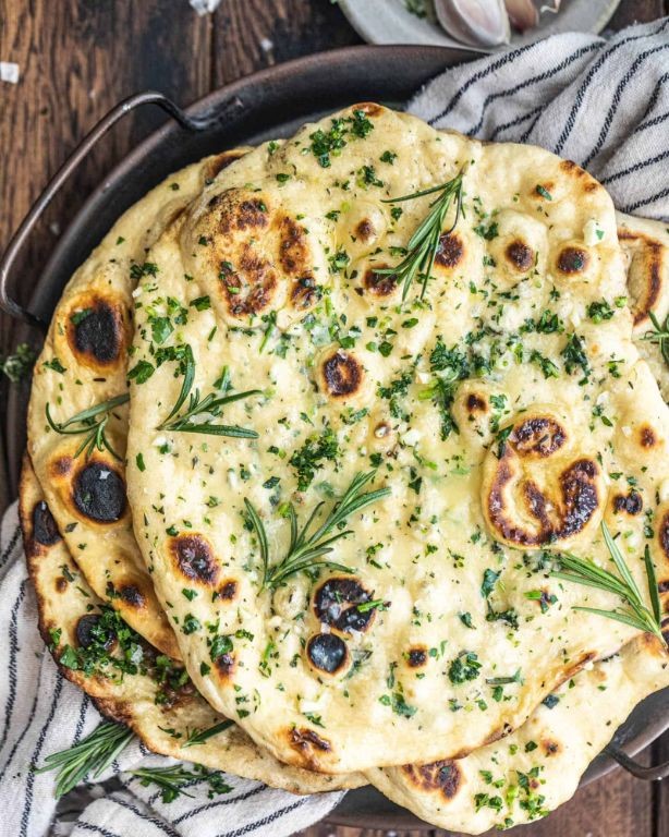 Rosemary and Olive Oil Naan
