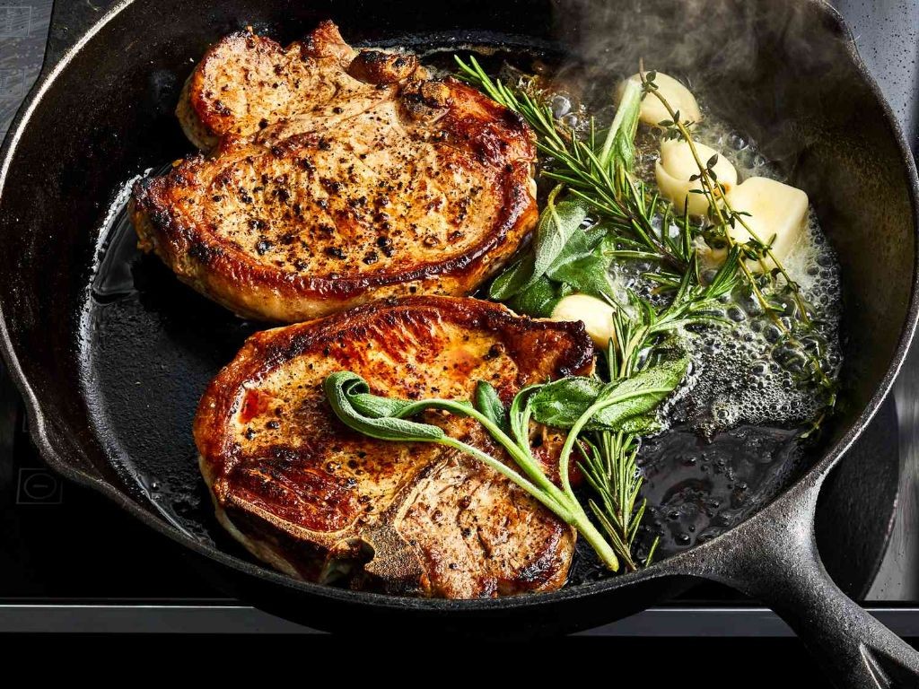 Rosemary and Thyme Skillet Pork Chops
