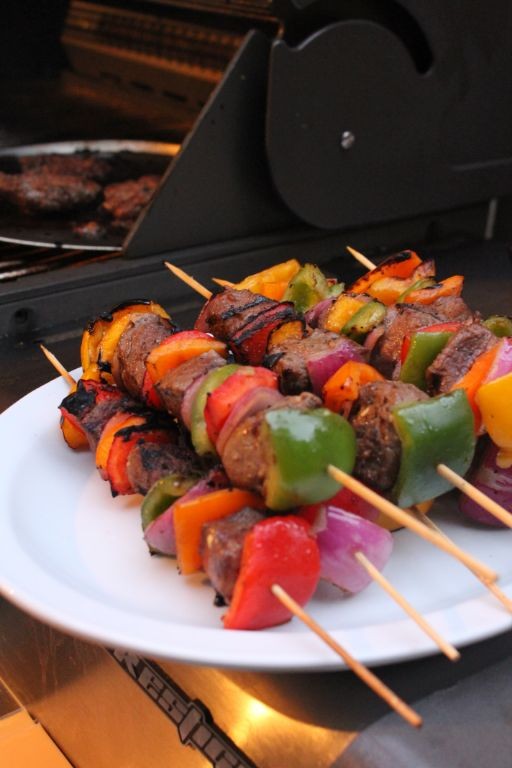 Round Steak Kebabs with Bell Peppers