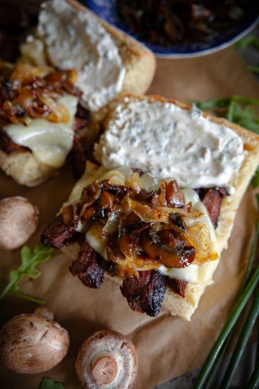 Round Steak Sandwich with Caramelized Onions