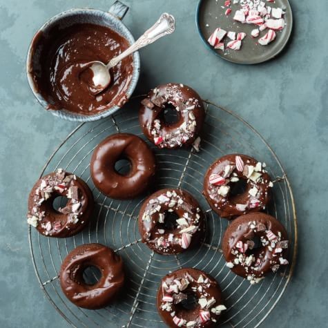 RumChata Peppermint Bark Donuts