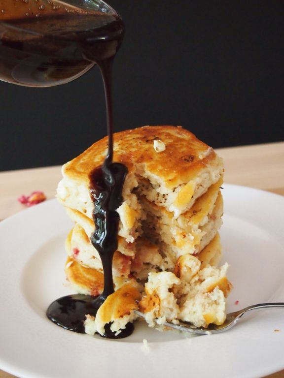 RumChata Peppermint Bark Pancakes