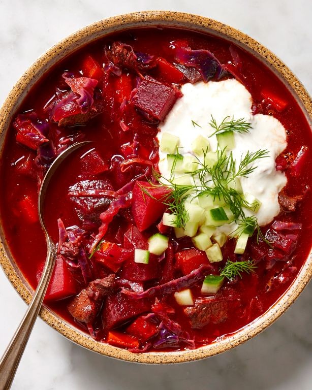 Russian Sauerkraut and Beet Borscht