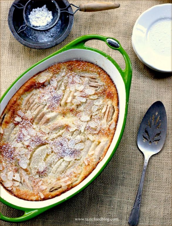 Rustic Pear and Almond Clafoutis