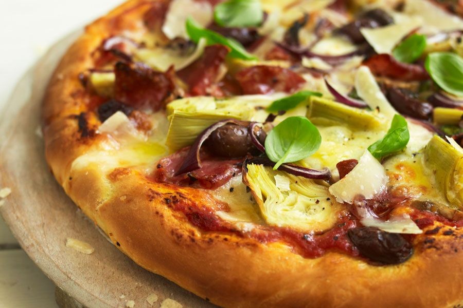 Salami and Artichoke Flatbread