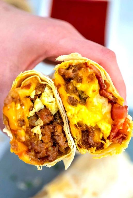 Salami and Egg Breakfast Burrito